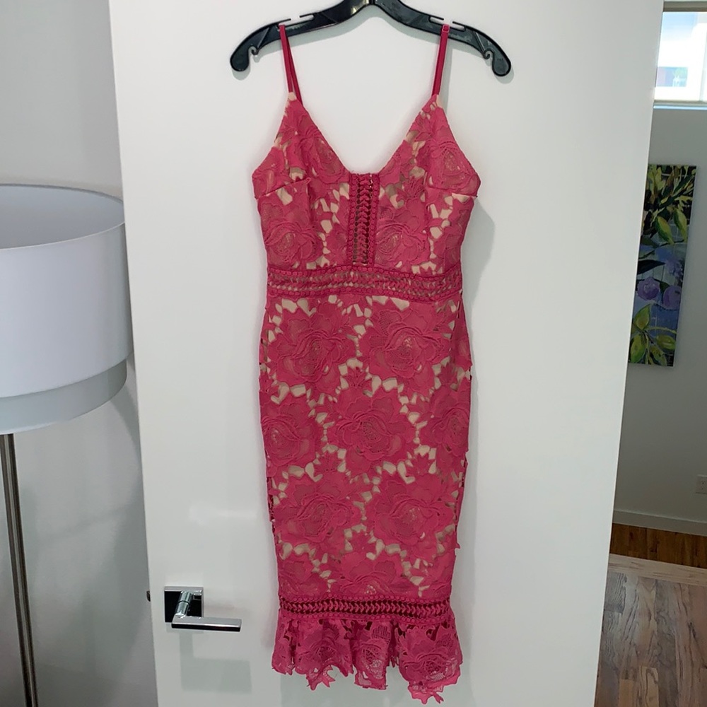 Gianni Bini Size S pink lace cocktail dress